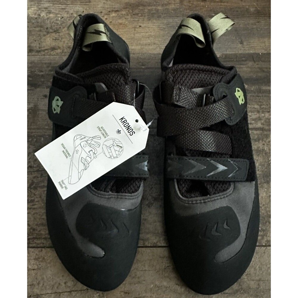 Evolv KRONOS Climbing Shoes Black/Olive Mens Sz 13